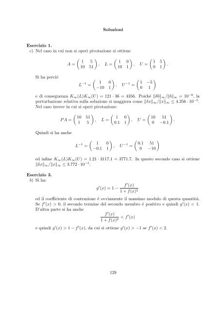 Esercizi svolti di esame ed esonero - Dipartimento di Matematica