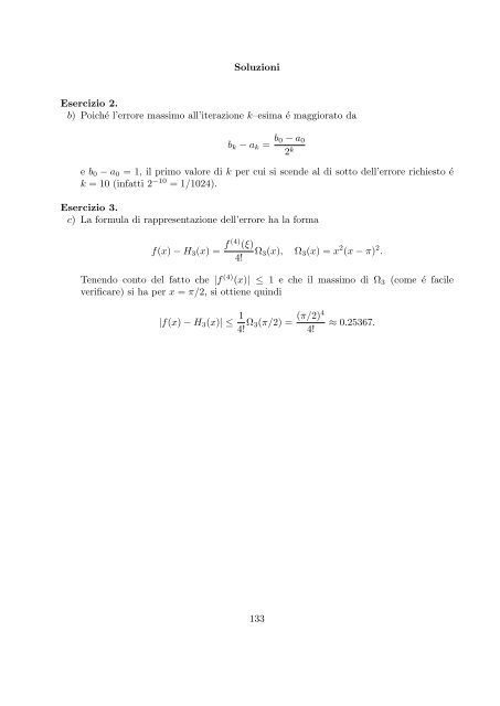 Esercizi svolti di esame ed esonero - Dipartimento di Matematica