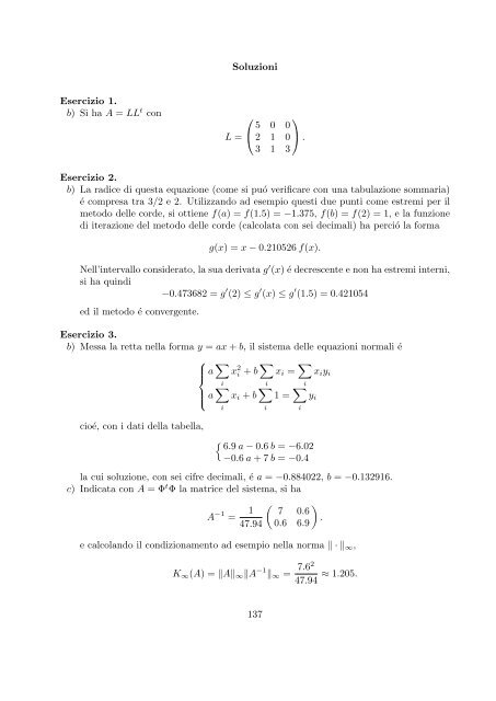 Esercizi svolti di esame ed esonero - Dipartimento di Matematica