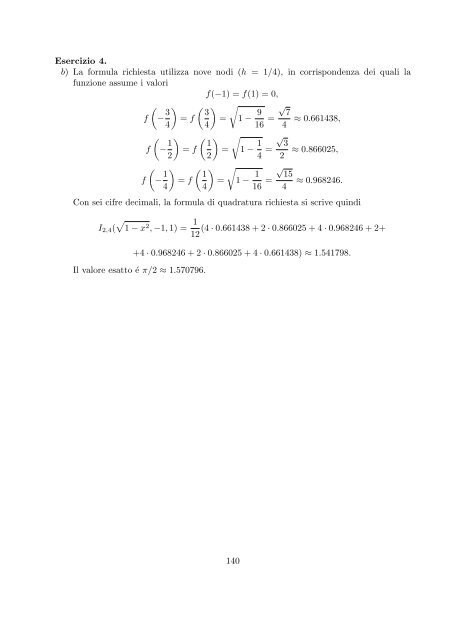 Esercizi svolti di esame ed esonero - Dipartimento di Matematica