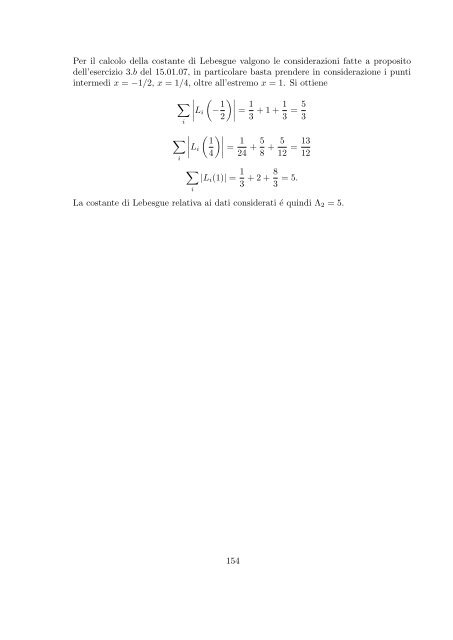 Esercizi svolti di esame ed esonero - Dipartimento di Matematica