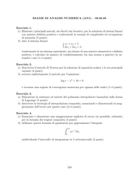 Esercizi svolti di esame ed esonero - Dipartimento di Matematica