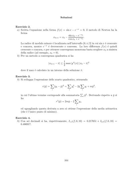 Esercizi svolti di esame ed esonero - Dipartimento di Matematica