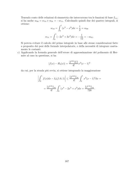 Esercizi svolti di esame ed esonero - Dipartimento di Matematica