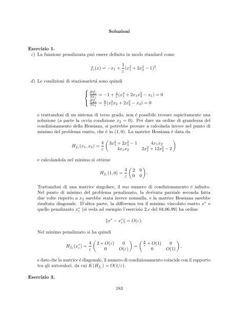 Esercizi svolti di esame ed esonero - Dipartimento di Matematica