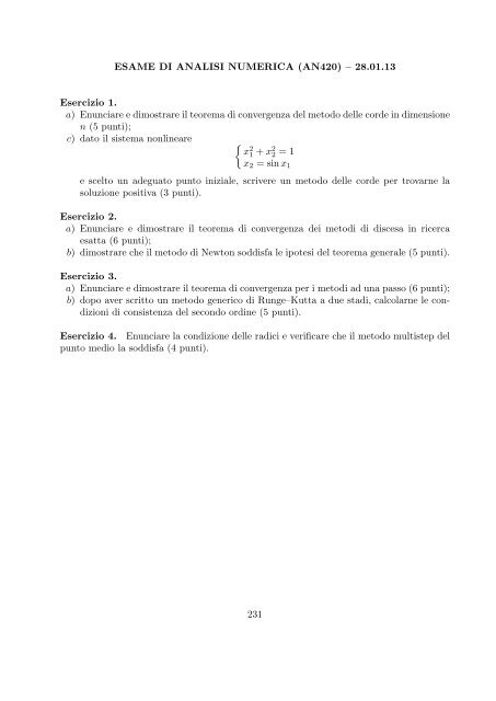 Esercizi svolti di esame ed esonero - Dipartimento di Matematica