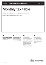 Weekly Tax Table Australian Taxation