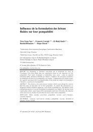 Influence de la formulation des bétons fluides sur ... - IUT Bordeaux 1...