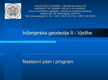 presjek lukova - Geodetski fakultet - SveuÄiliÅ¡te u Zagrebu