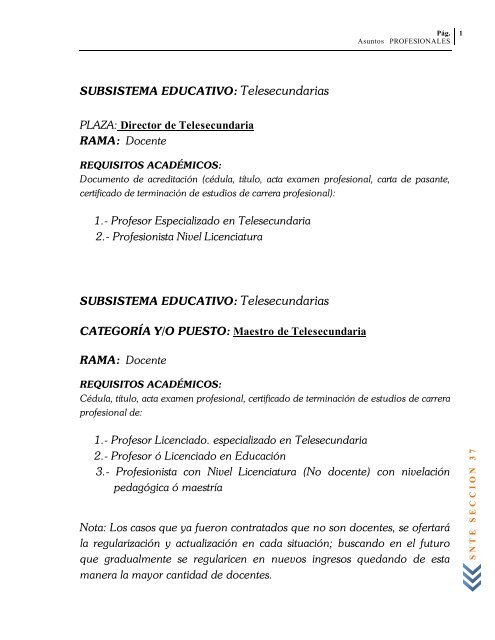 Profesiograma 2008 - Snte37.com