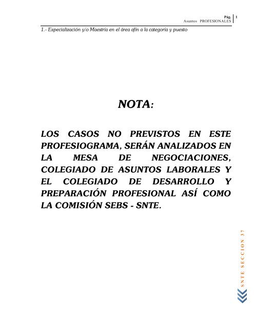 Profesiograma 2008 - Snte37.com