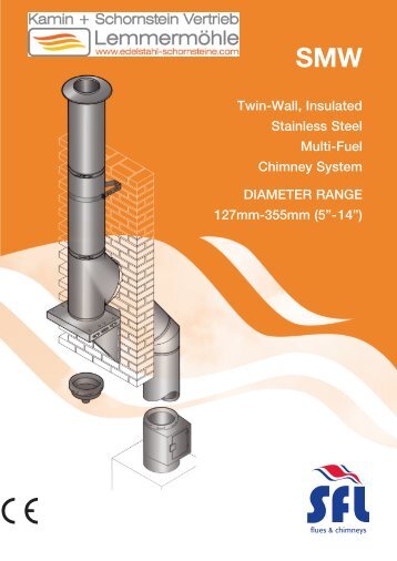 Multi Fuel Chimney System Twin Wall, Insulated Stainless Steel