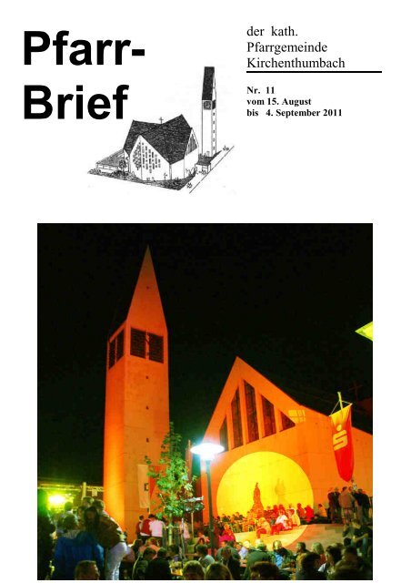 Pfarrbrief Nr. 11 - Pfarrei Kirchenthumbach