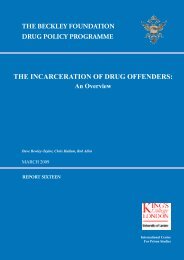 The Incarceration of Drug Offenders - The Beckley Foundation