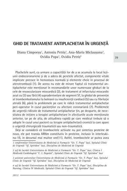 Ghid tratament antiplachetar.pdf - ati | anestezie terapie intensiva