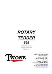 Twose Rotary Tedder (RT555) - Early Models (Flat Tine Arms)