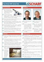 Fact Sheet SMT Scharf AG - SMT Scharf GmbH