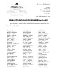 MCCC ANNOUNCES WINTER 2013 DEAN'S LIST - Monroe County ...