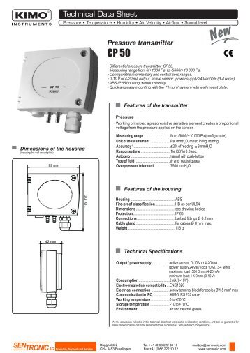 KIMO Pressure transmitter CP 50