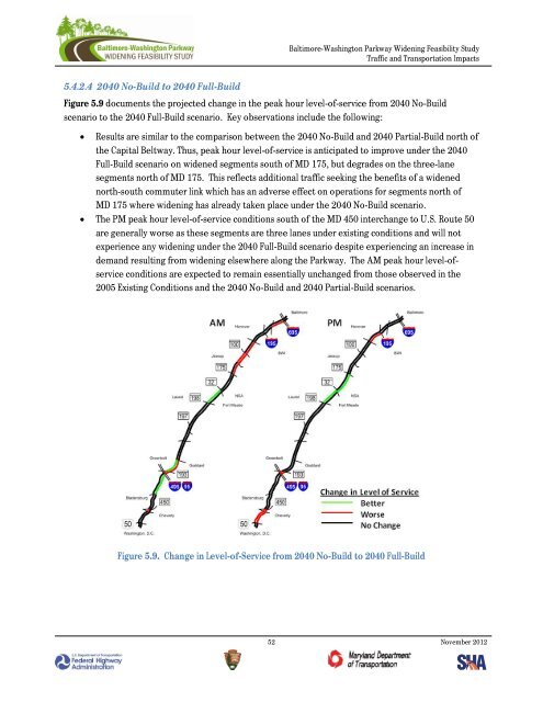 Baltimore-Washington Parkway Widening Feasibility Study