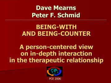 personal resonance - Peter F. Schmid