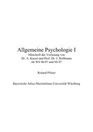 Allgemeine Psychologie I - Roland Pfister | Home