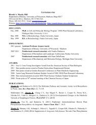 Hiroshi Maeda CV 120806 Web - Department of Botany - University ...