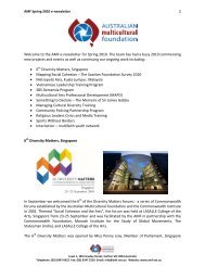 The AMF Spring 2010 newsletter - Australian Multicultural Foundation