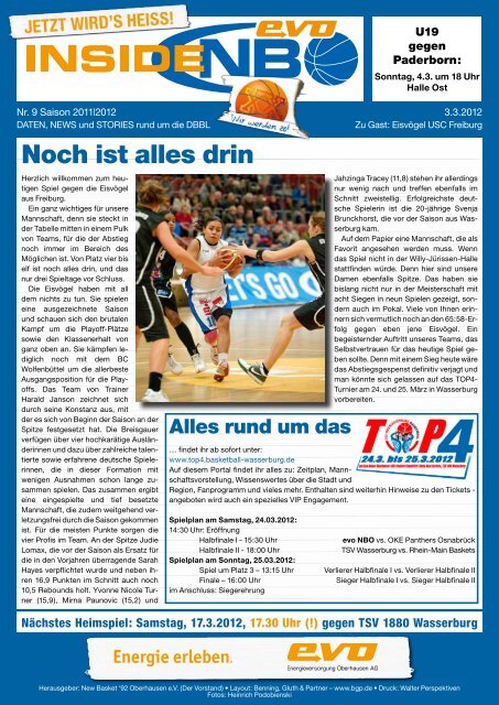 EisvÃ¶gel USC Freiburg - New Basket 92 Oberhausen