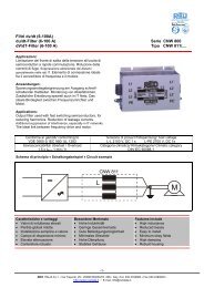 CNW 811- Filtri di uscita dv/dt, con morsetti, 3 x 6-100 ... - Reo Italia Srl