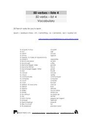50 French verbs list 4 verbes - French Etc