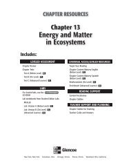 Energy and Matter in Ecosystems - Peary Middle School