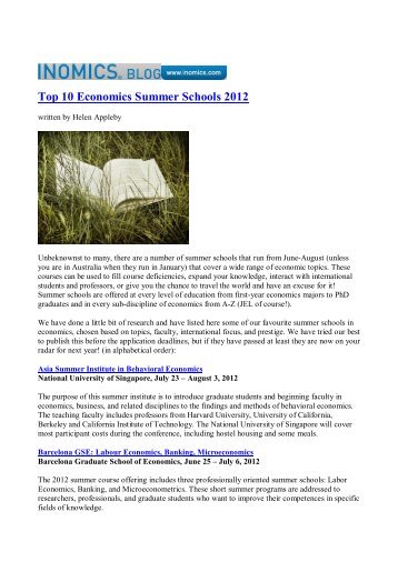 Top Ten Summer School - I.S.E.O