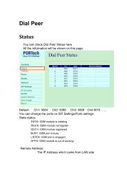 Dial Peer Guide - Portech.com.tw
