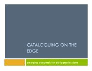 CATALOGUING ON THE EDGE