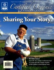 Sharing Your Story - CCOF