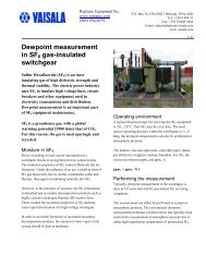 Application Note on SF6 gas insulated Switchgear - Reptame