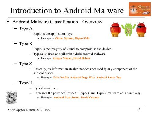 Android Malware - Realm of Mobile Infection - SecNiche Security Labs