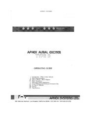 Aphex Aural Exciter type-B Manual - Daisy Belle
