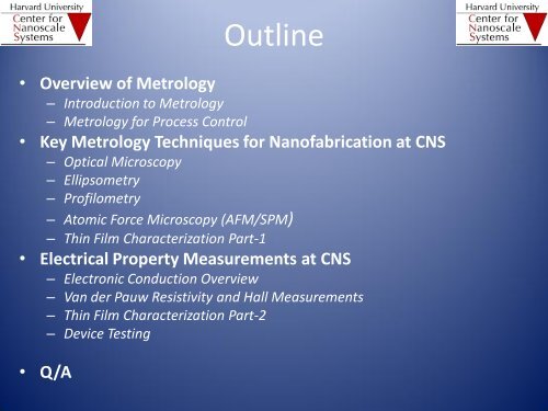 + R - Center for Nanoscale Systems - Harvard University