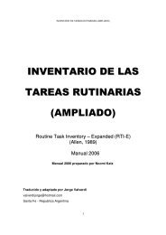 inventario de las tareas rutinarias - Terapia-Ocupacional.com