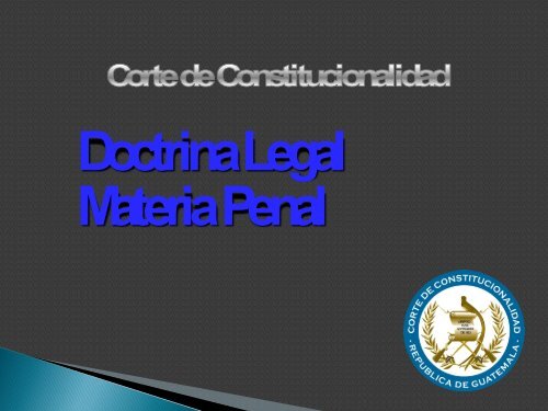 Doctrina en materia penal por Roberto Hernandez - Corte de ...