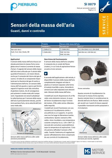 Sensori della massa dell'aria - MS Motor Service