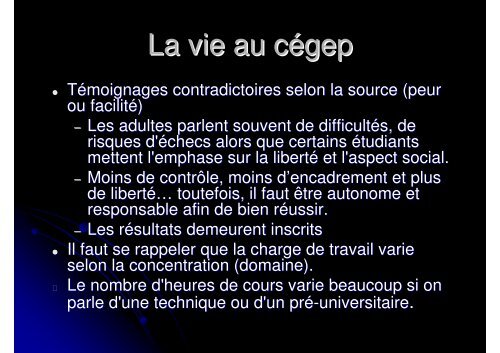 Admission au CEGEP et au DEP - Commission scolaire Marguerite ...