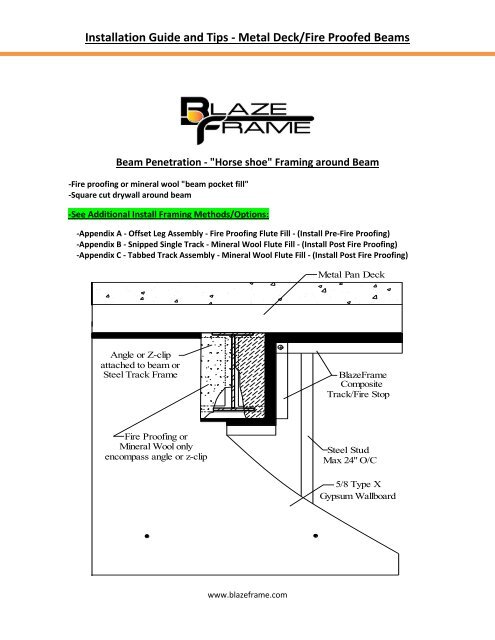 Installation Guide and Tips - Metal Deck/Fire Proofed ... - BlazeFrame