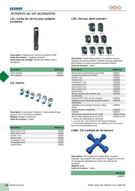 Catalogue général - Eldon