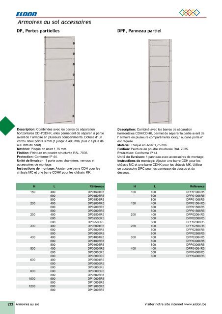 Catalogue général - Eldon