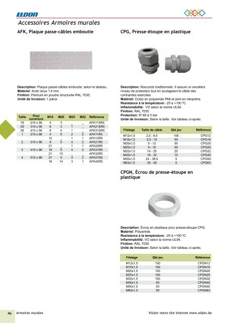 Catalogue général - Eldon