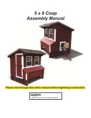5 x 6 Coop Assembly Manual - Chicken Coops