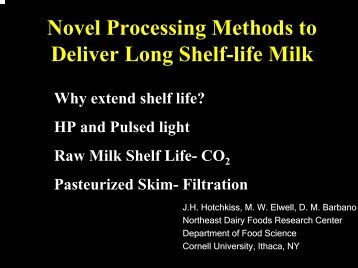 Microfiltration in the Processing of Extended Shelf Life Skim Milk ...